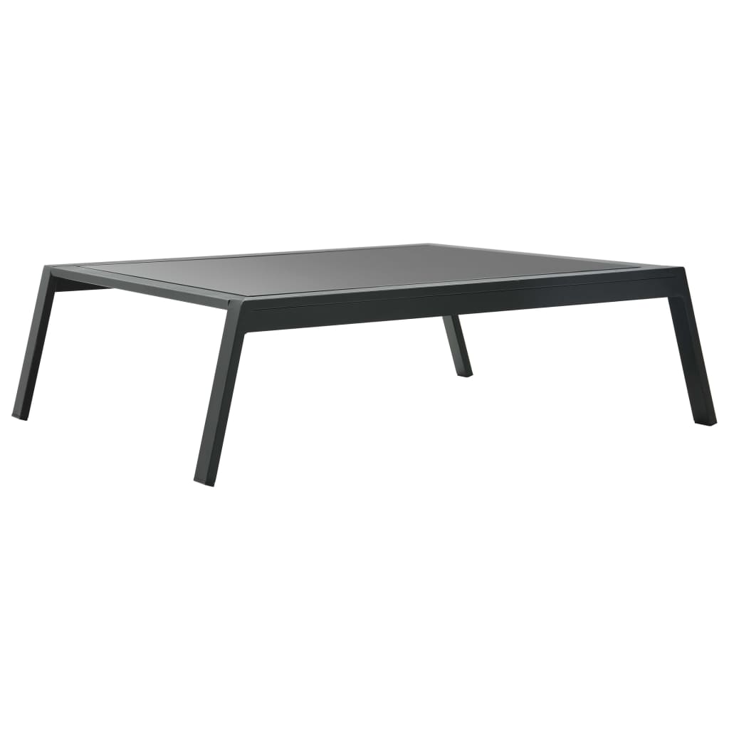 5 pcs conjunto lounge jardim + almofadões alumínio cinza-escuro