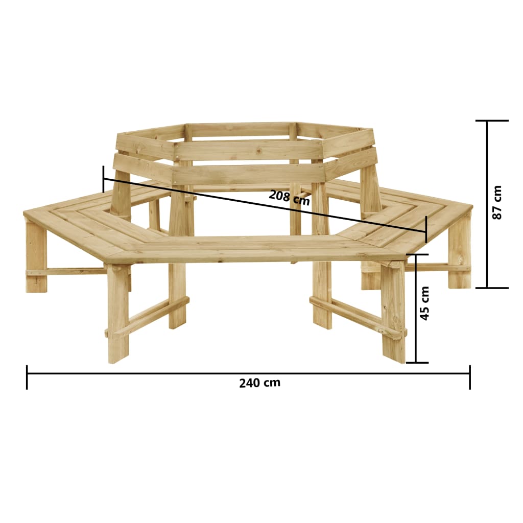 Banco de jardim 240 cm pinho impregnado