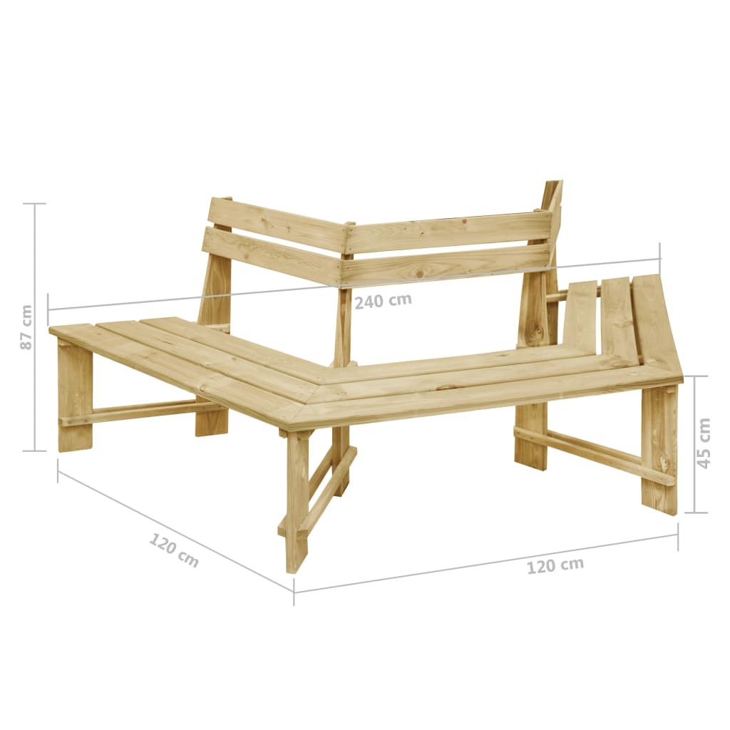 Banco de jardim 240 cm pinho impregnado