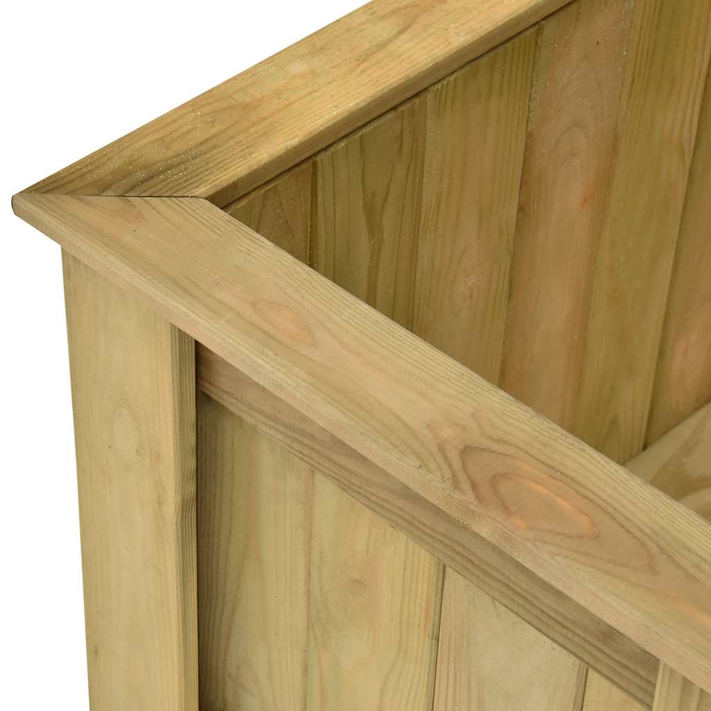 Canteiro elevado 196x100x50 cm madeira pinho impregnada