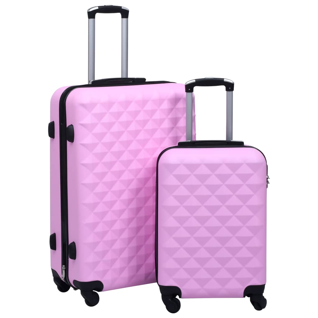 Conjunto de malas de viagem estojo rígido 2 pcs ABS rosa