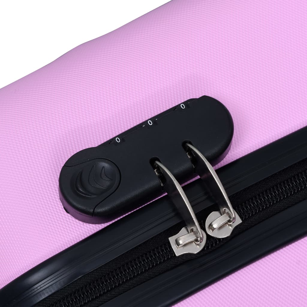 Conjunto de malas de viagem estojo rígido 2 pcs ABS rosa
