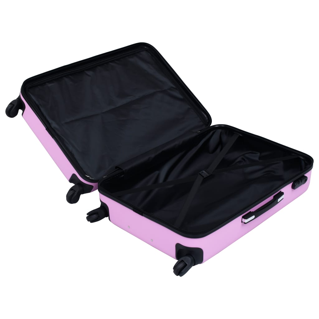 Conjunto de malas de viagem estojo rígido 2 pcs ABS rosa