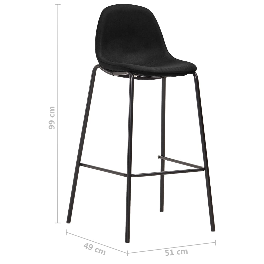 3 pcs conjunto de bar tecido cinzento-escuro