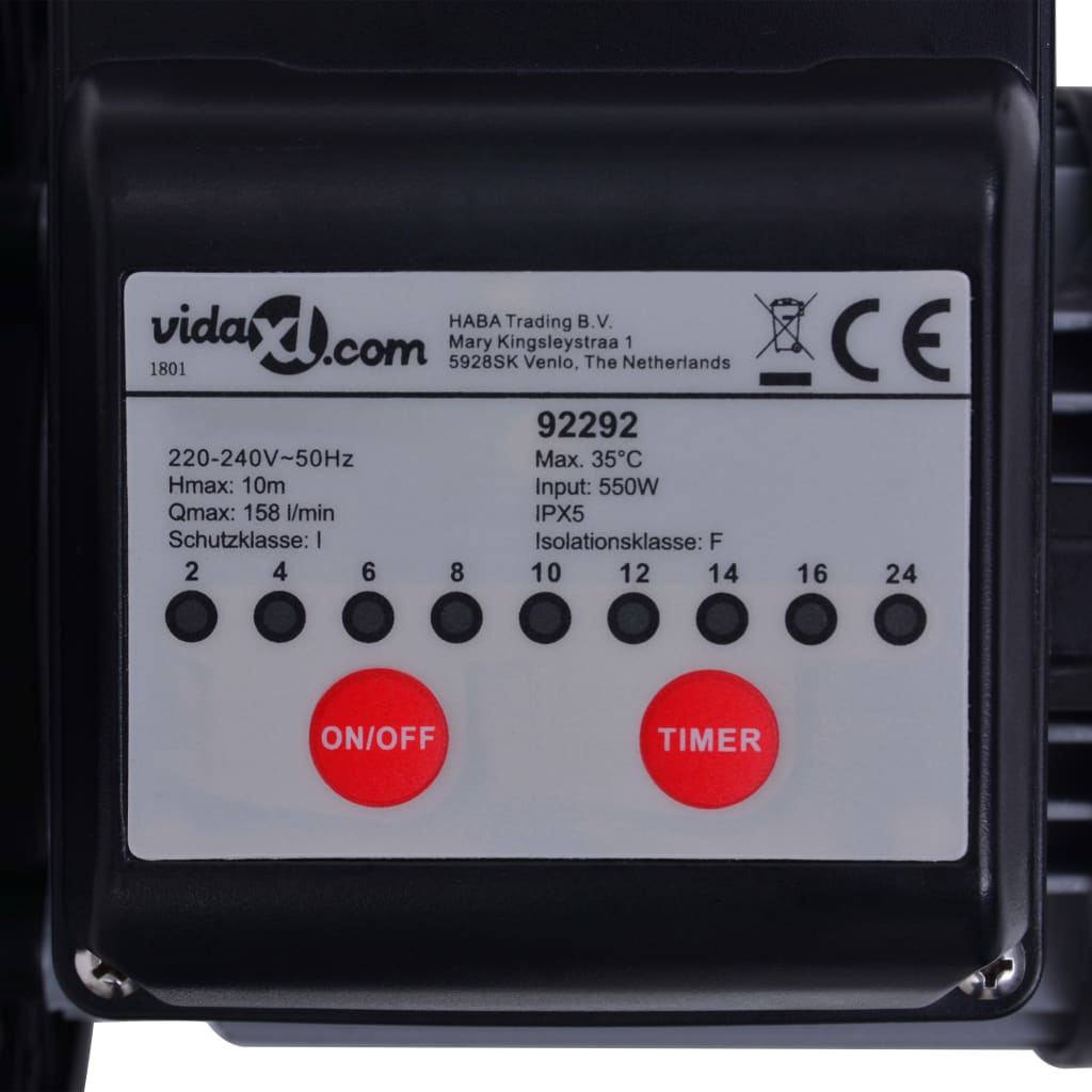 Bomba de filtro de areia com temporizador 550 W 50 L