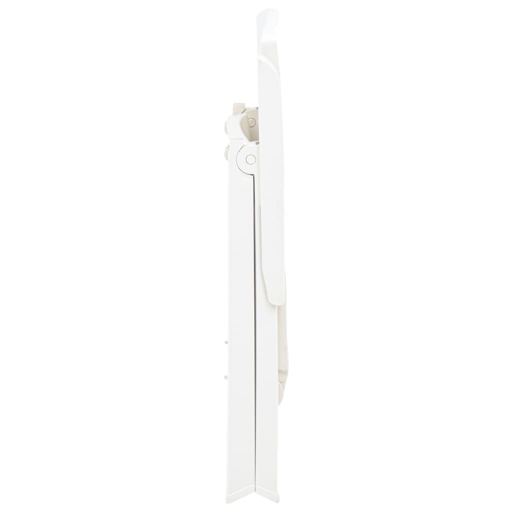 Cadeiras de jardim reclináveis 2 pcs plástico branco