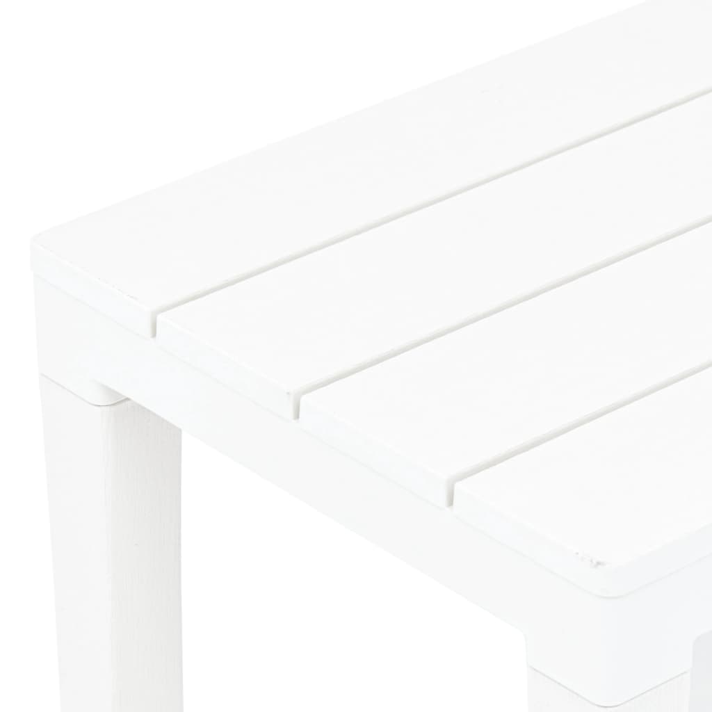 Bancos de jardim 2 pcs plástico branco