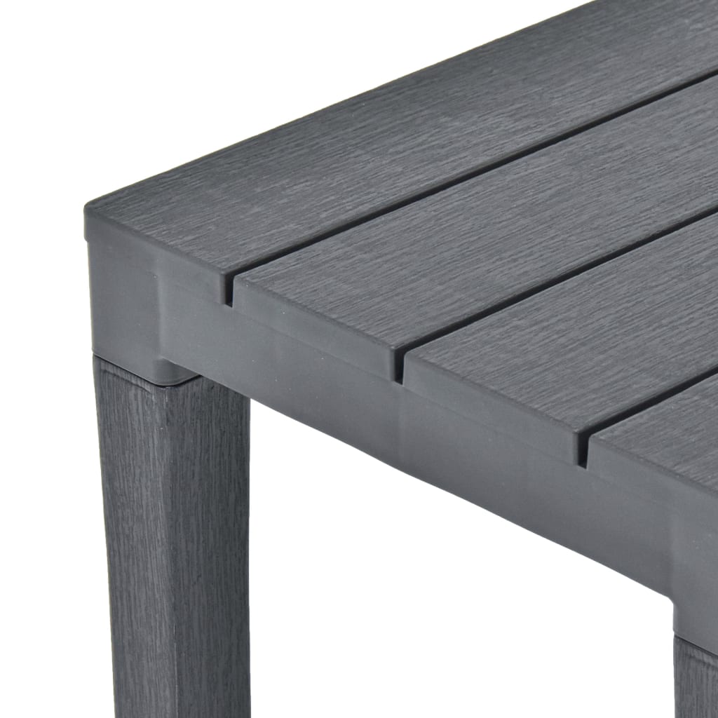 Bancos de jardim 2 pcs plástico antracite