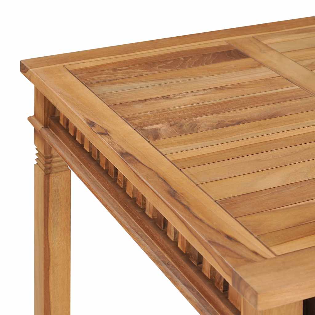 Mesa de jantar para jardim 80x80x80 cm madeira de teca maciça