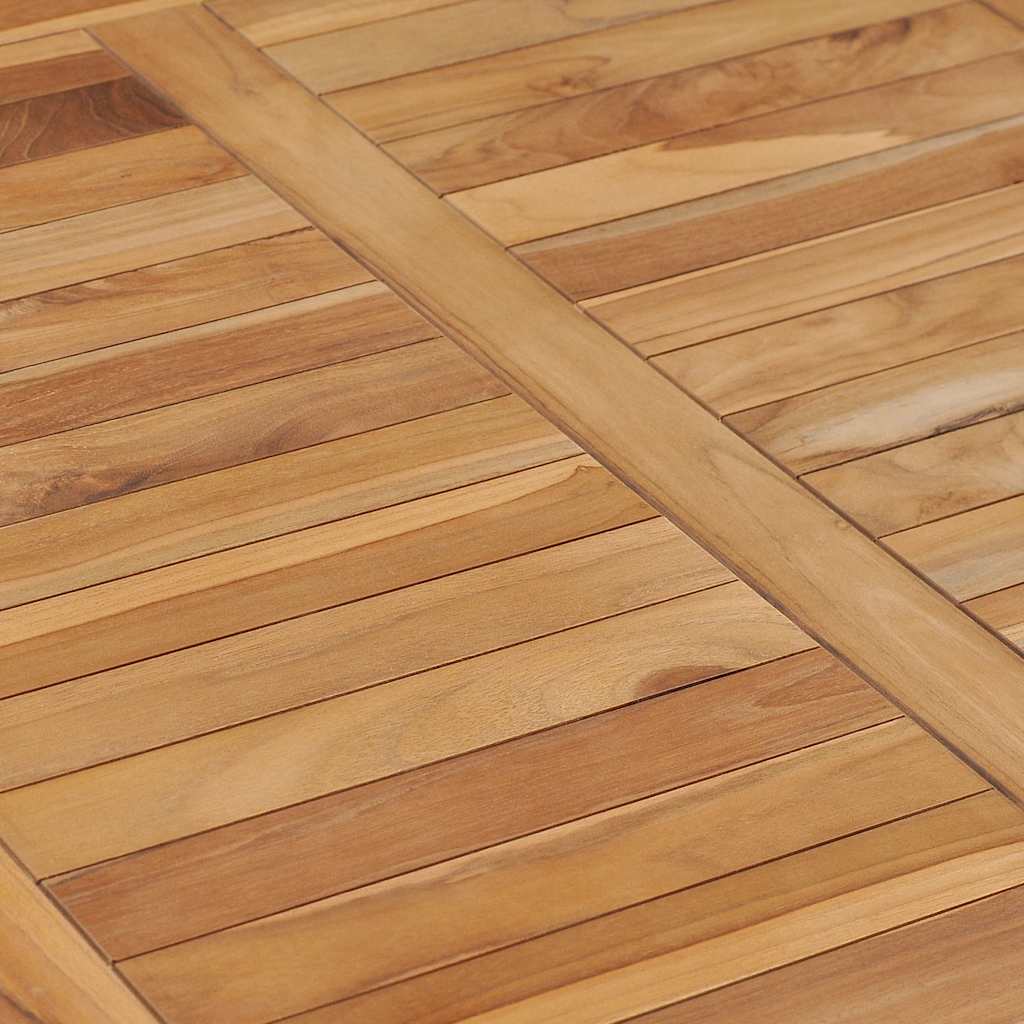 Mesa de jantar para jardim 80x80x80 cm madeira de teca maciça