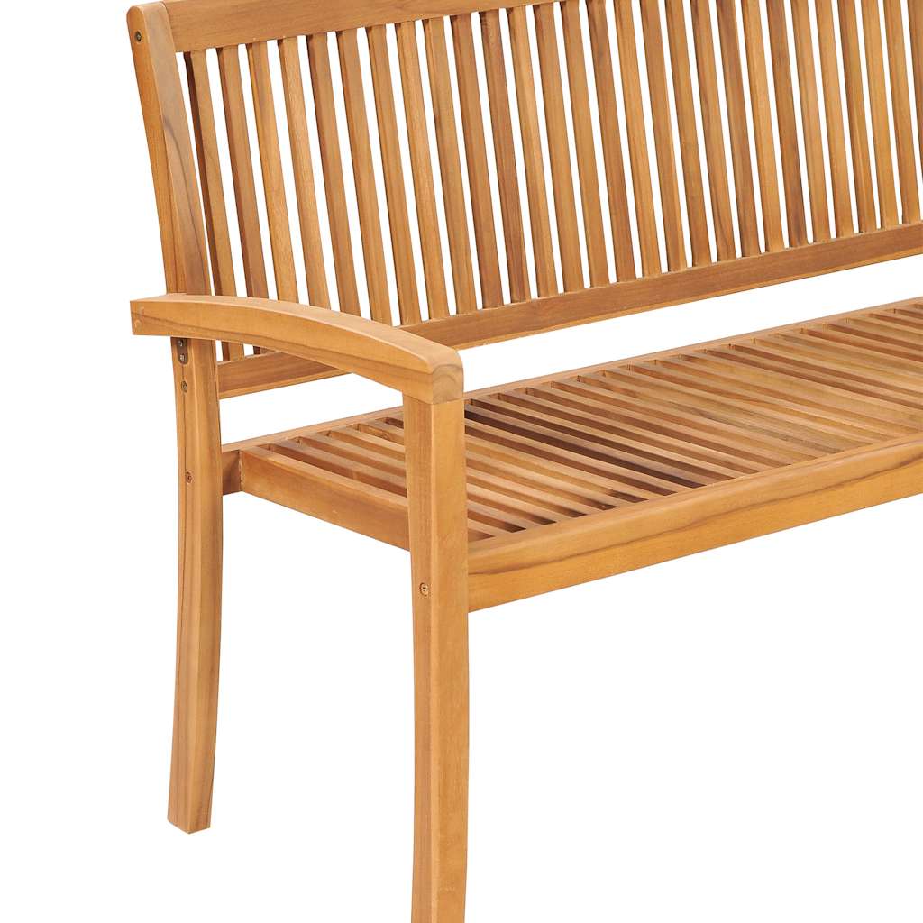 Bancos empilháveis jardim 3 lugares 159cm madeira teca maciça