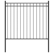 Cerca de jardim em aço 1,81 x 0,8 m, preta