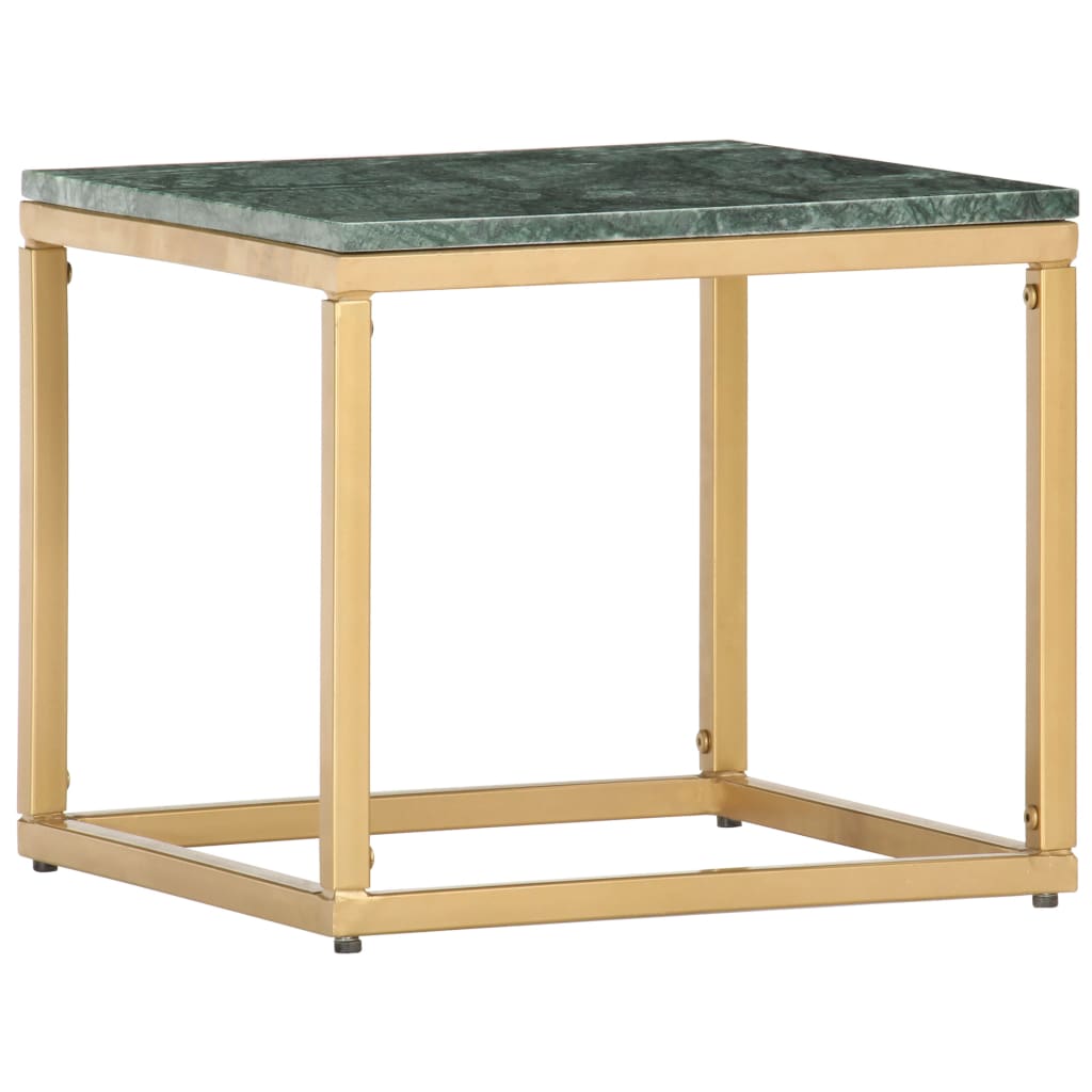 Mesa centro 40x40x35cm pedra genuína textura mármore verde