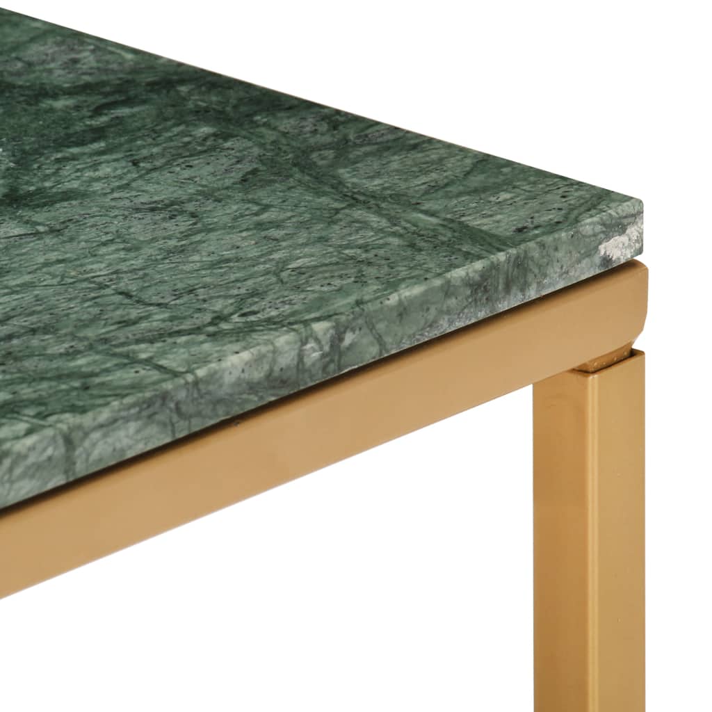 Mesa centro 40x40x35cm pedra genuína textura mármore verde