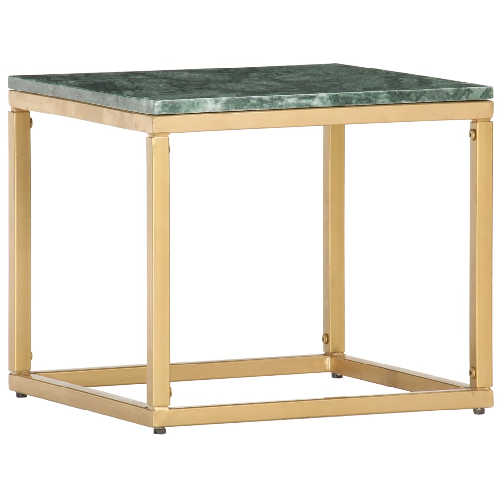 Mesa centro 40x40x35cm pedra genuína textura mármore verde