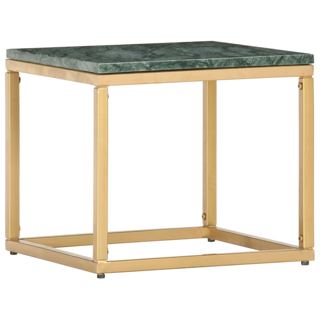 Mesa centro 40x40x35cm pedra genuína textura mármore verde