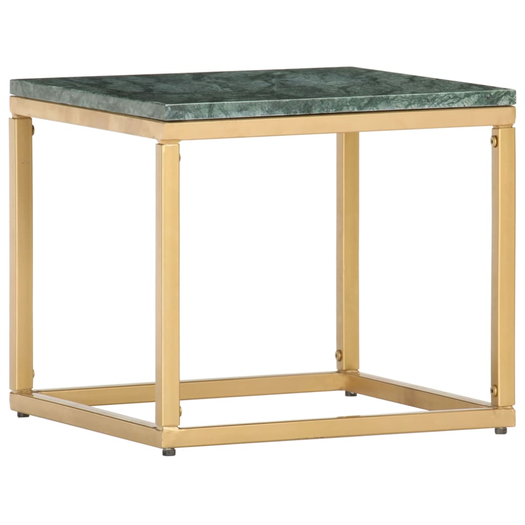 Mesa centro 40x40x35cm pedra genuína textura mármore verde