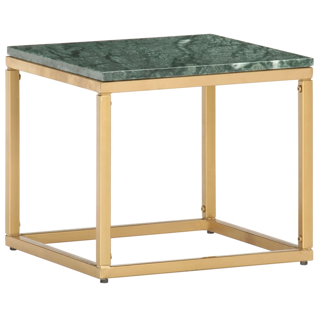Mesa centro 40x40x35cm pedra genuína textura mármore verde