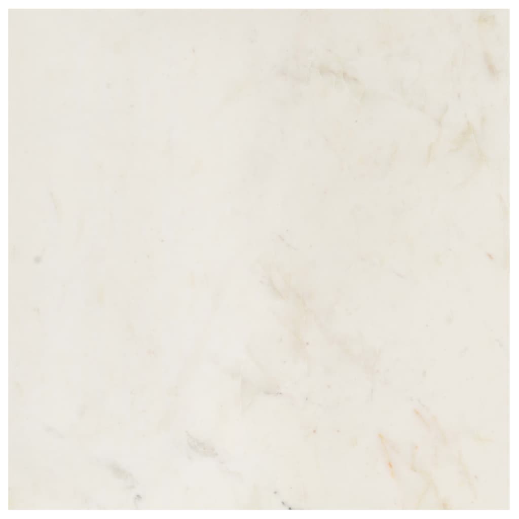 Mesa centro 40x40x40cm pedra genuína textura mármore branco