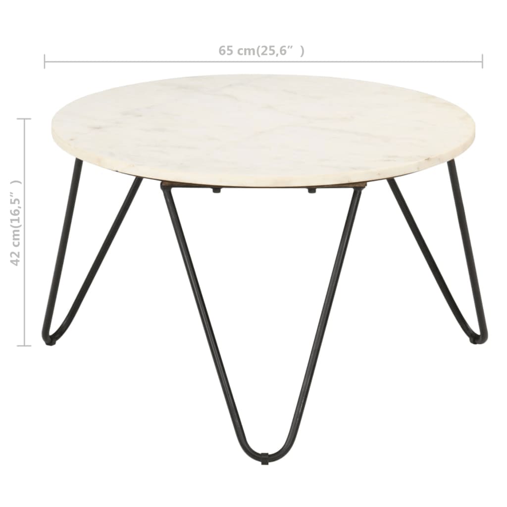 Mesa centro 40x40x40cm pedra genuína textura mármore branco
