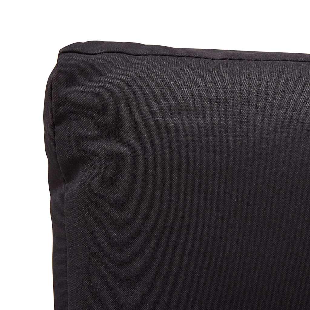 Sofá de jardim 2 lugares com almofadões 124 cm vime PE preto