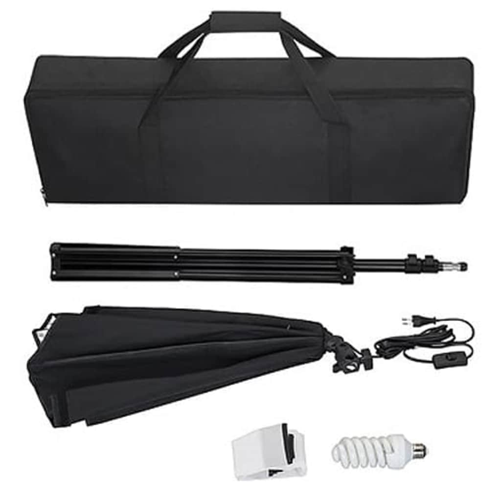 Kit estúdio de fotografia com fundo e softbox de iluminação