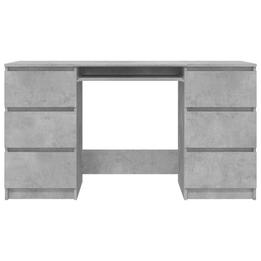 Secretária 140x50x77 cm contraplacado branco e carvalho sonoma
