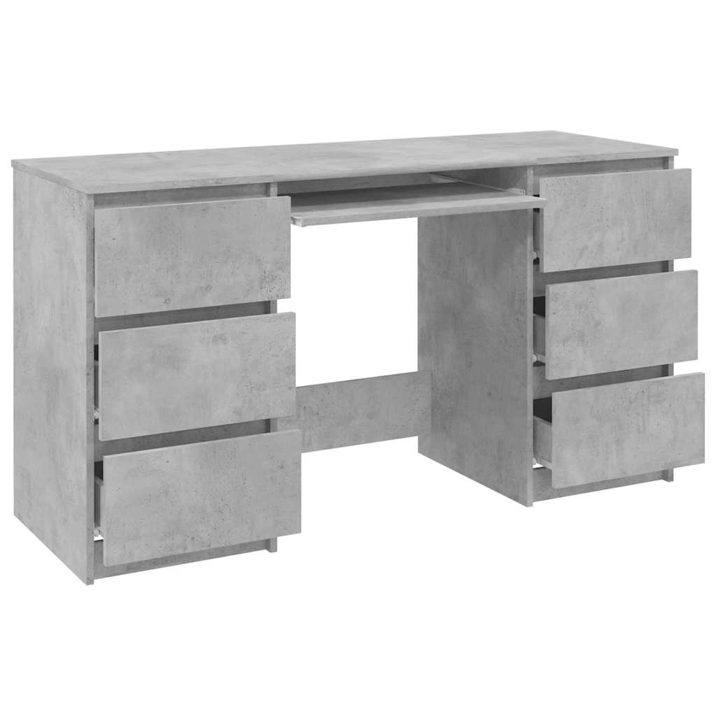 Secretária 140x50x77 cm contraplacado branco e carvalho sonoma