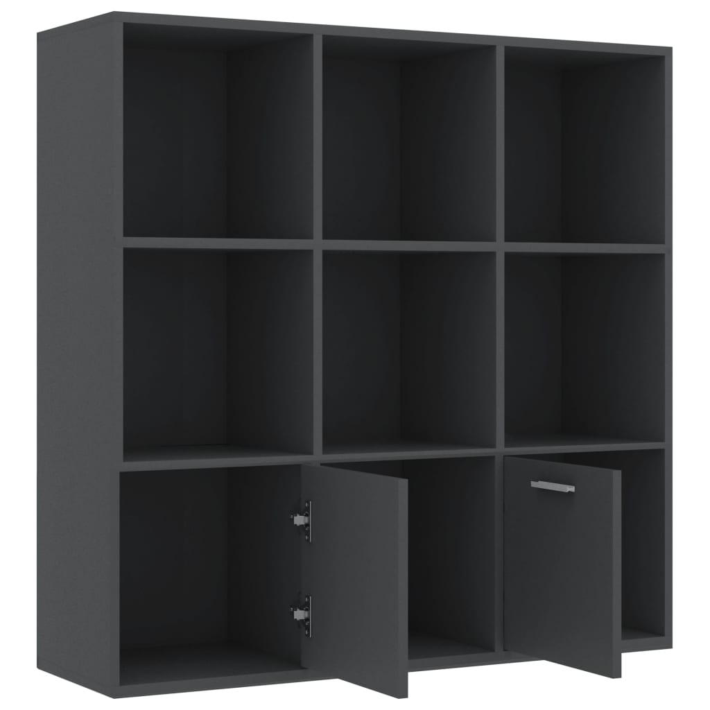 Estante 98x30x98 cm derivados de madeira cinzento cimento