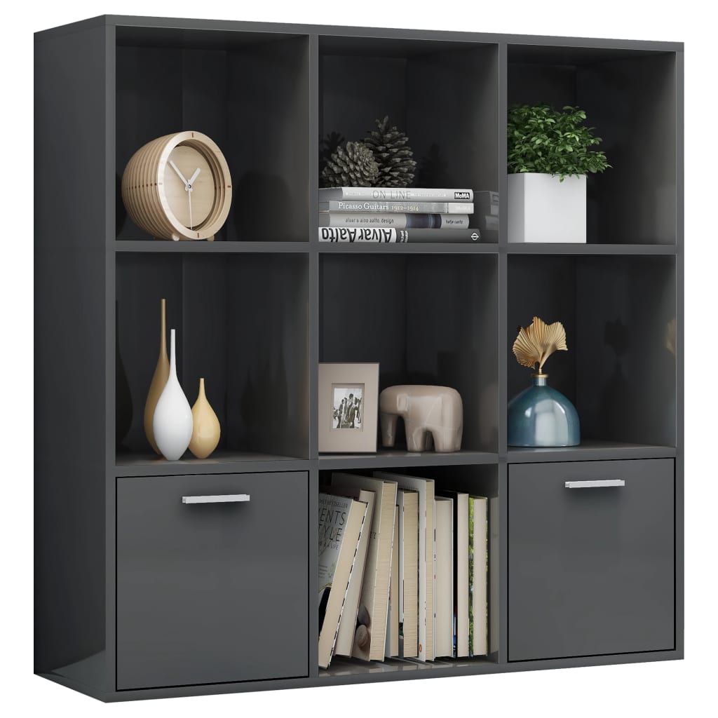 Estante 98x30x98 cm derivados de madeira cinzento cimento