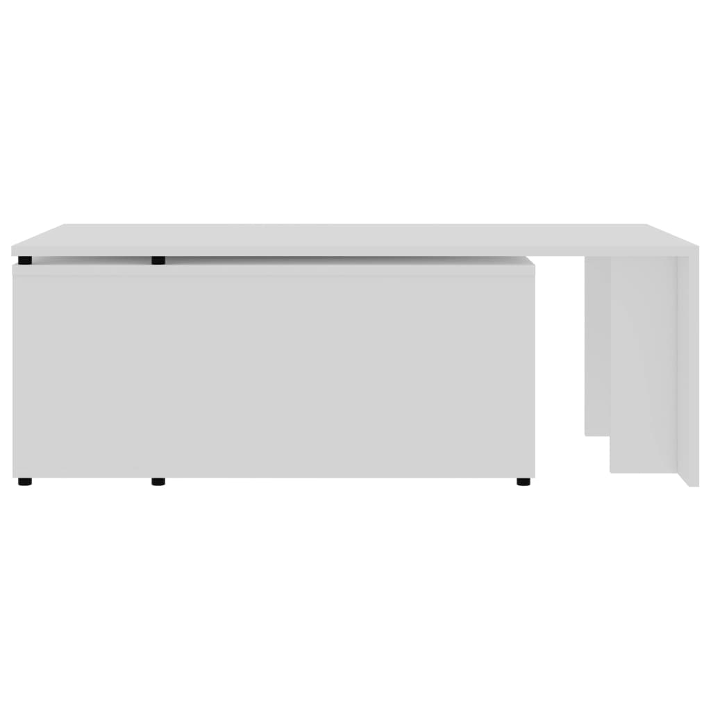 Mesa de centro 150x50x35 cm derivados madeira branco brilhante