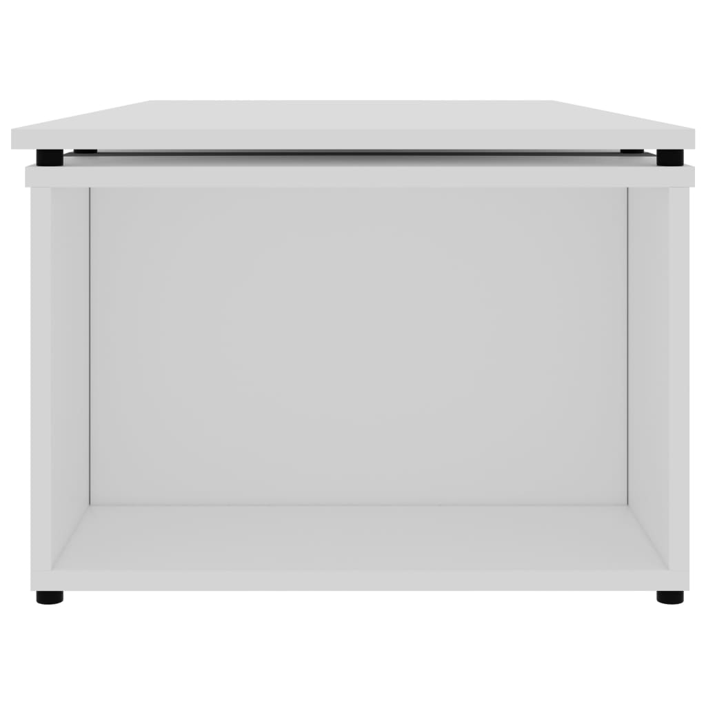 Mesa de centro 150x50x35 cm derivados madeira branco brilhante