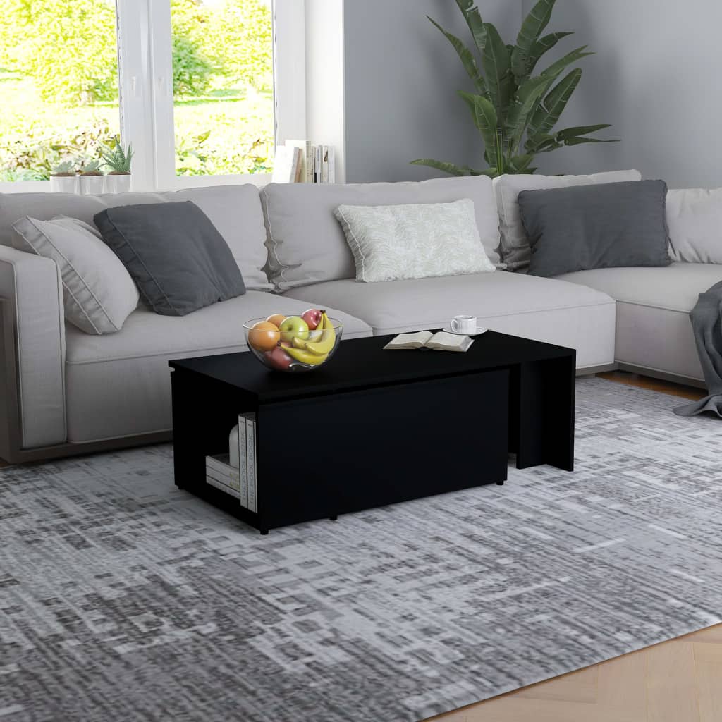 Mesa de centro 150x50x35 cm derivados madeira branco brilhante