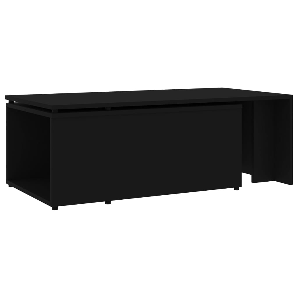 Mesa de centro 150x50x35 cm derivados madeira branco brilhante