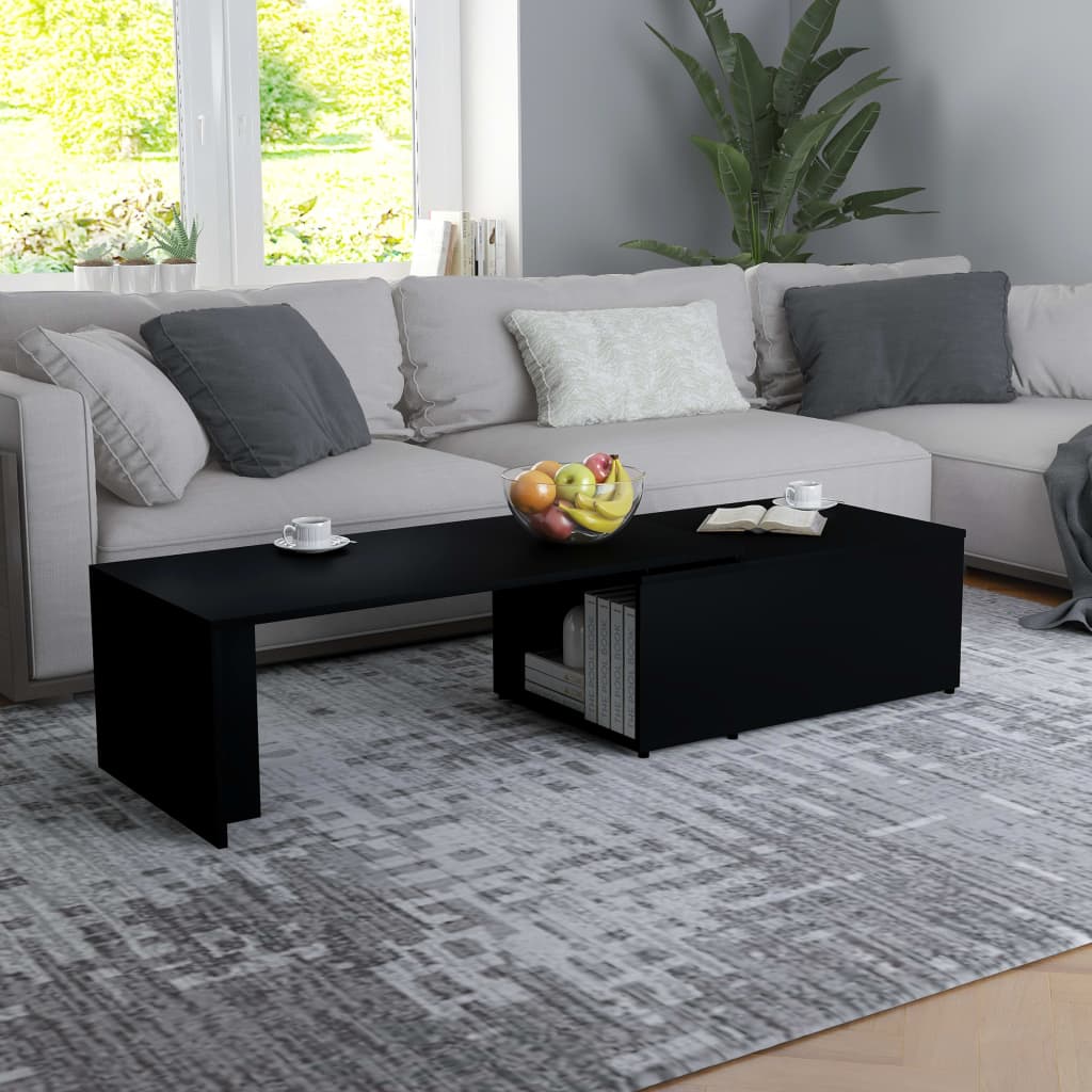 Mesa de centro 150x50x35 cm derivados madeira branco brilhante