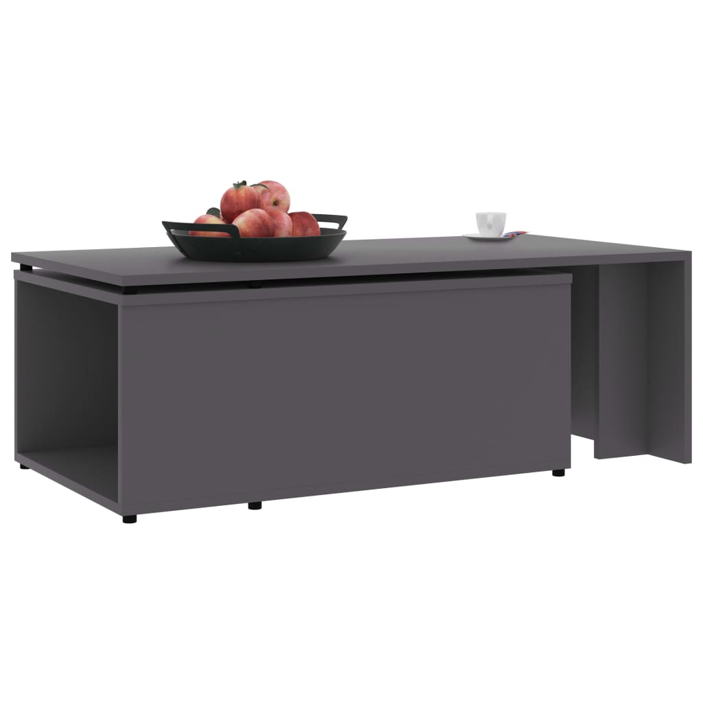 Mesa de centro 150x50x35 cm derivados madeira branco brilhante