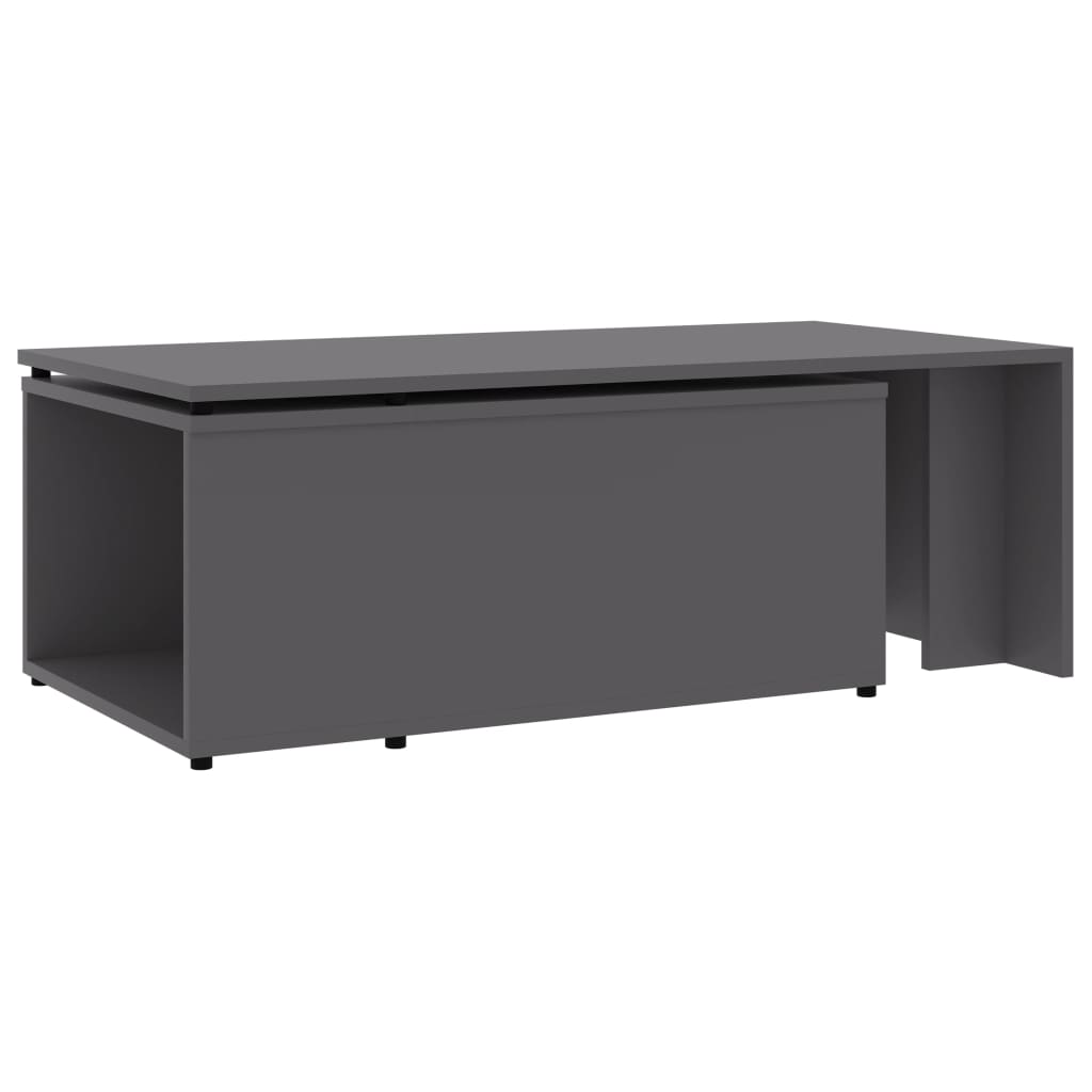 Mesa de centro 150x50x35 cm derivados madeira branco brilhante