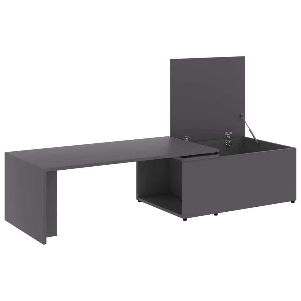 Mesa de centro 150x50x35 cm derivados madeira branco brilhante