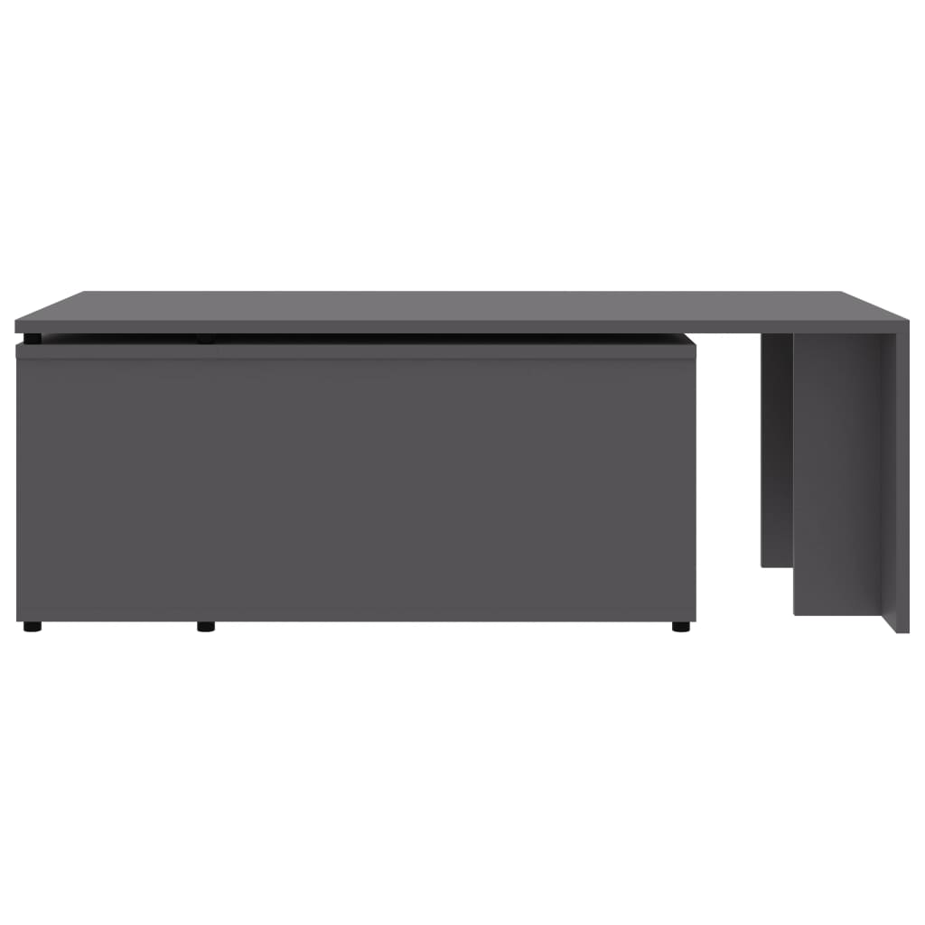 Mesa de centro 150x50x35 cm derivados madeira branco brilhante