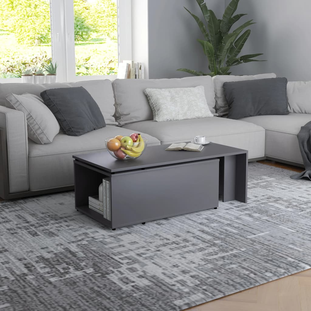 Mesa de centro 150x50x35 cm derivados madeira branco brilhante
