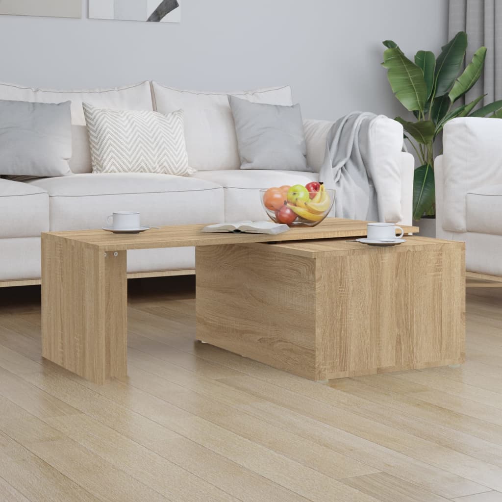 Mesa de centro 150x50x35 cm derivados madeira branco brilhante