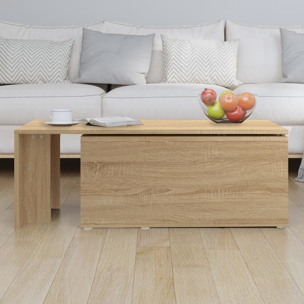 Mesa de centro 150x50x35 cm derivados madeira branco brilhante