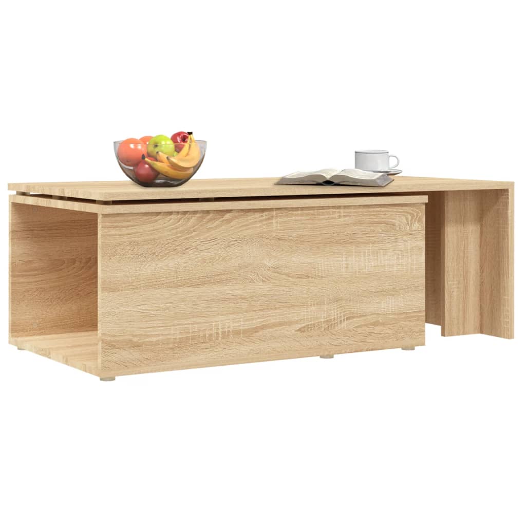 Mesa de centro 150x50x35 cm derivados madeira branco brilhante