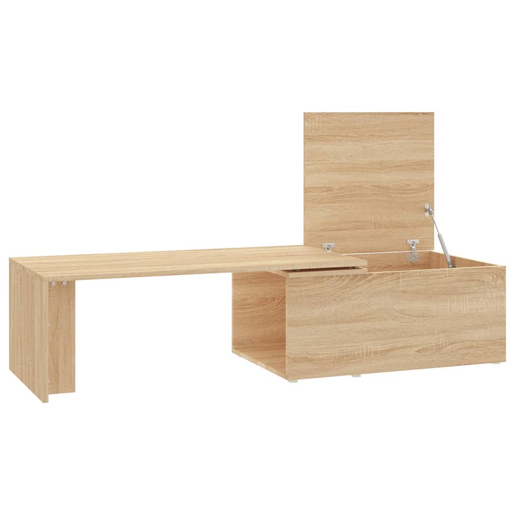 Mesa de centro 150x50x35 cm derivados madeira branco brilhante