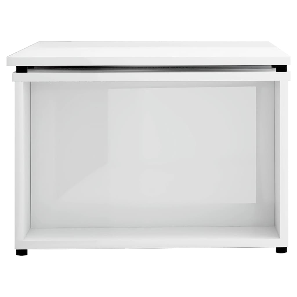 Mesa de centro 150x50x35 cm derivados madeira branco brilhante