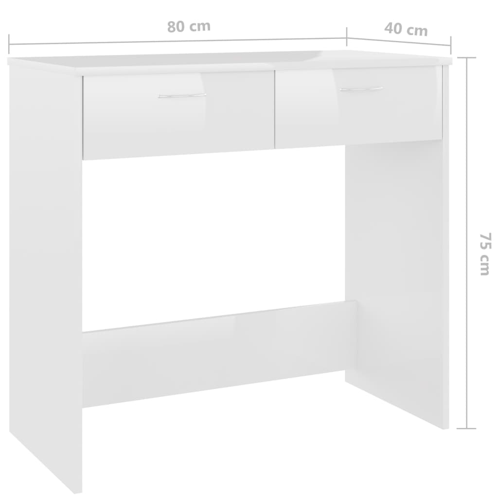 Secretária 80x40x75 cm derivados de madeira branco