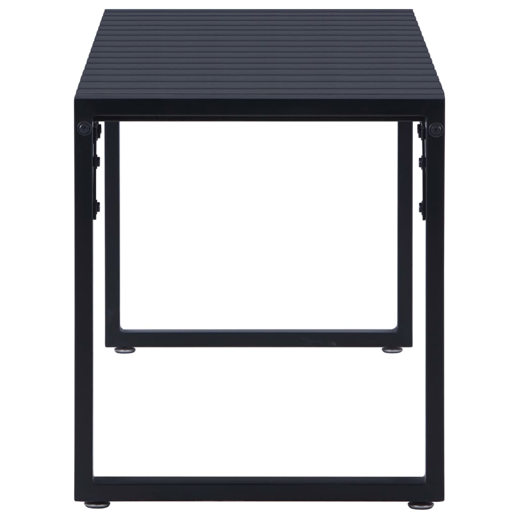 Banco jardim 120,5 cm placa de PS preto