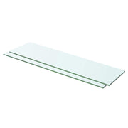 Prateleiras 2 pcs 60x12 cm vidro transparente