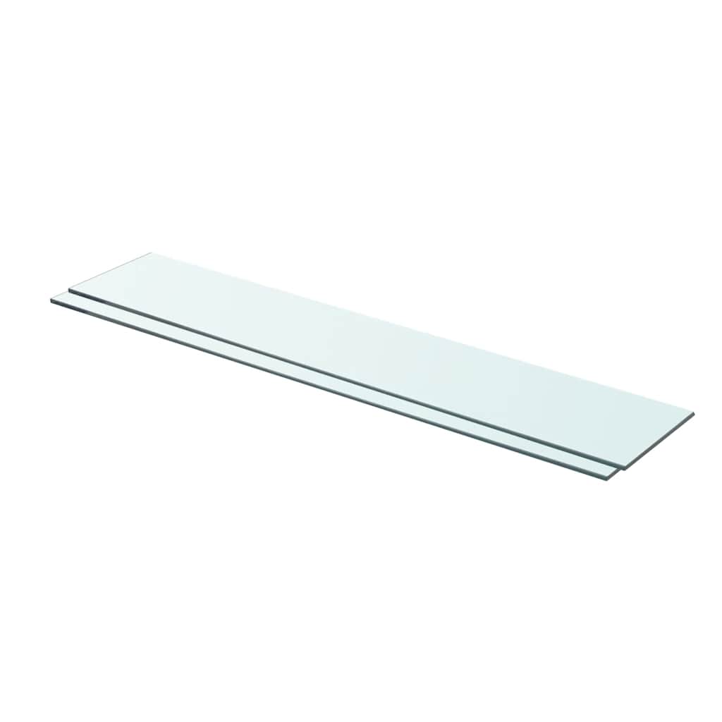 Prateleiras 2 pcs 80x15 cm vidro transparente