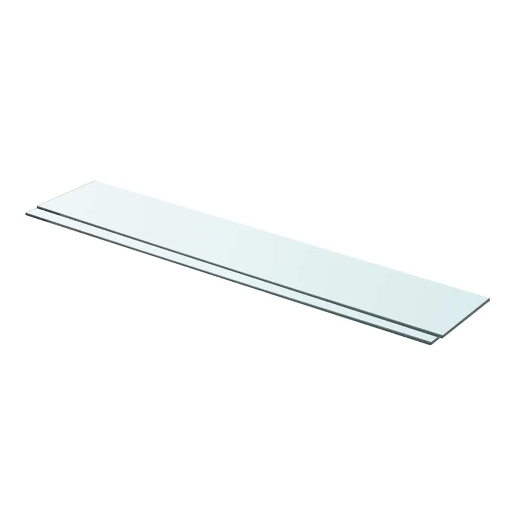 Prateleiras 2 pcs 90x15 cm vidro transparente